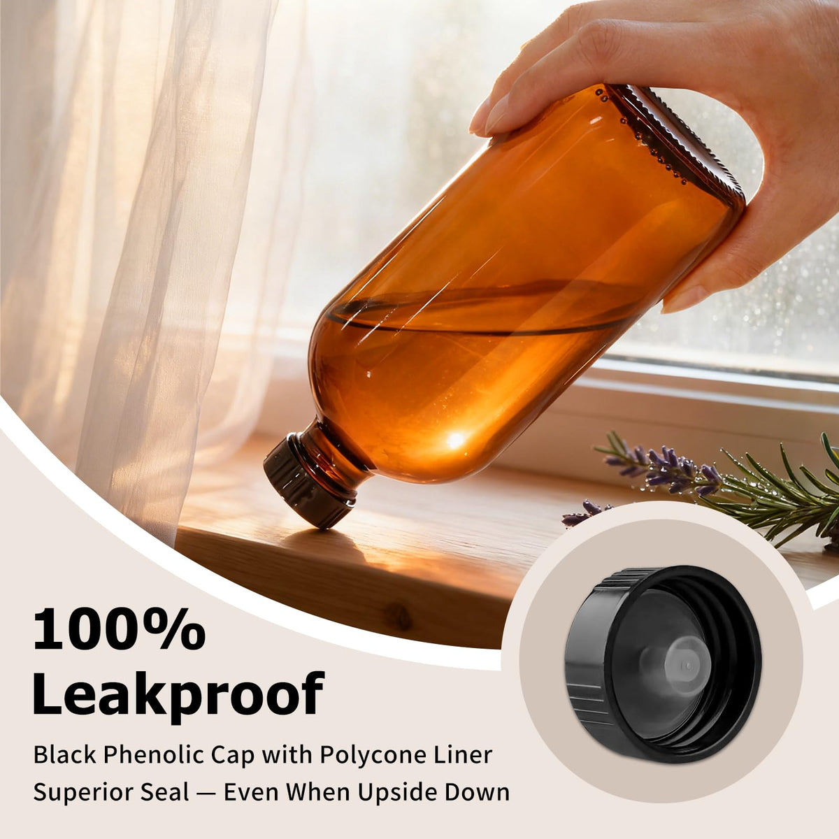 Turvono phenolic cap seal provides airtight closure for freshness