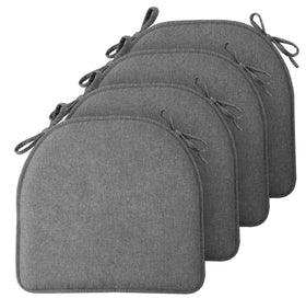 TushGuard chair cushions on dining chairs set of 4 in grey for a cohesive dining look
