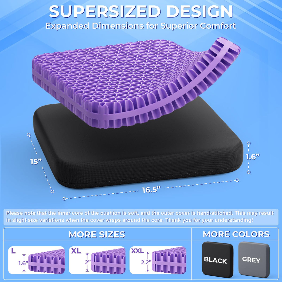 TushGuard gel seat cushion offers soft yet supportive feel