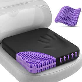 TushGuard gel seat cushion thick core for extended sitting comfort