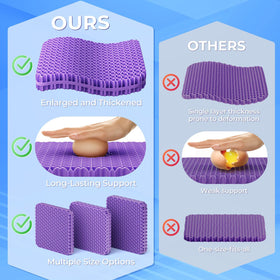 Non-slip bottom keeps the cushion stable on various seats.