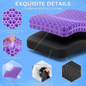 Removable zippered cover on TushGuard cushion for easy cleaning.