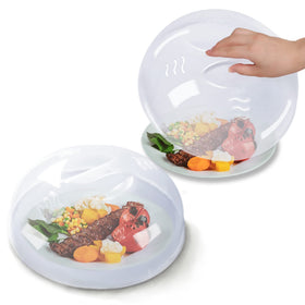 Tusjiain microwave cover with large steam vents for even cooking and reduced condensation.