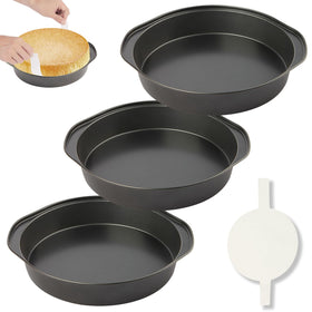 Tutikuki 6-inch cake pans set front view, durable bakeware.
