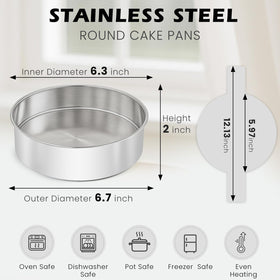 Tutikuki 6inch parchment paper pack enables easy release and cleanup.