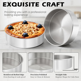 tutikuki 8-inch cake pan bottom base demonstrates sturdy, warp-resistant construction