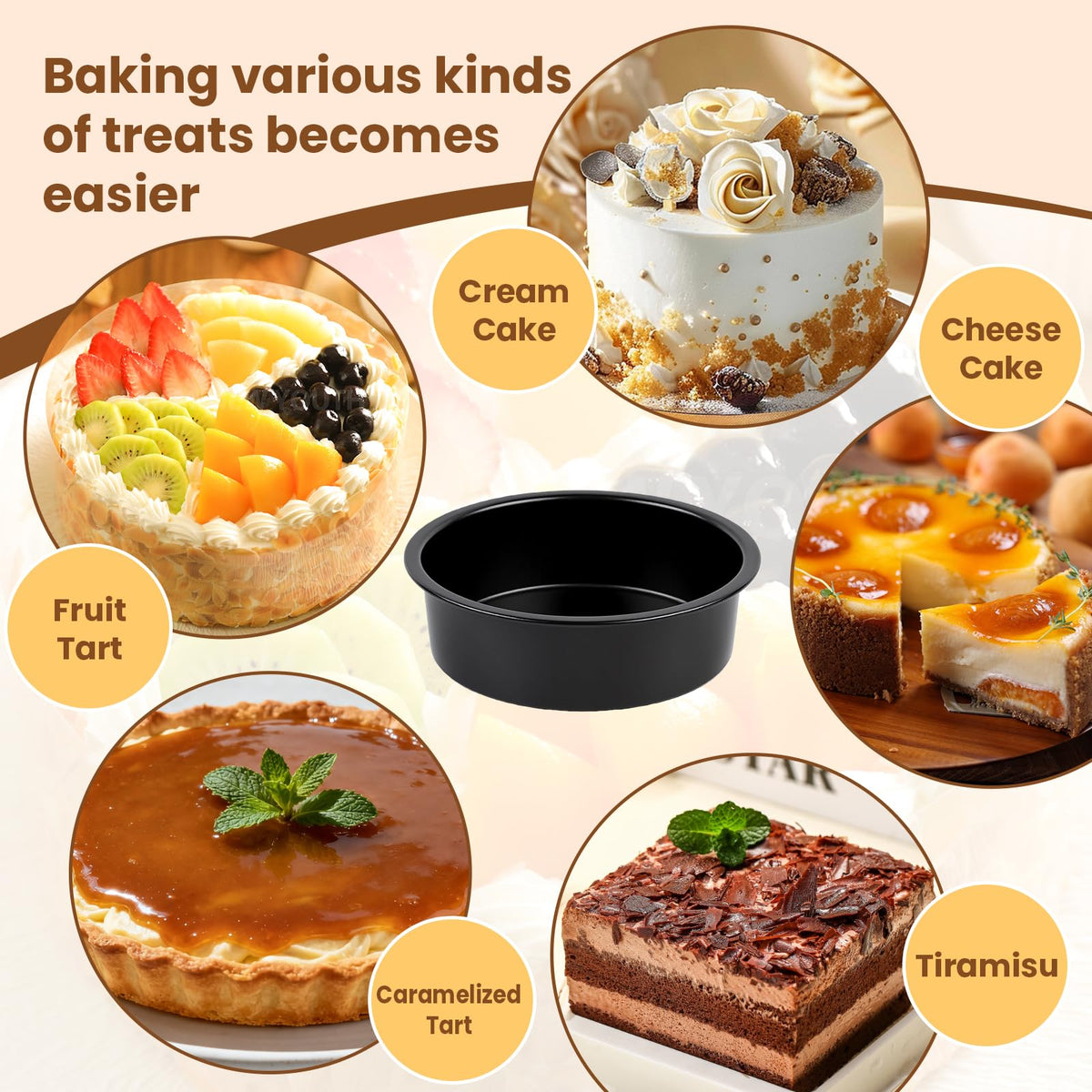 Tutikuki pans displayed to emphasize leak-proof bottom and straight sides.