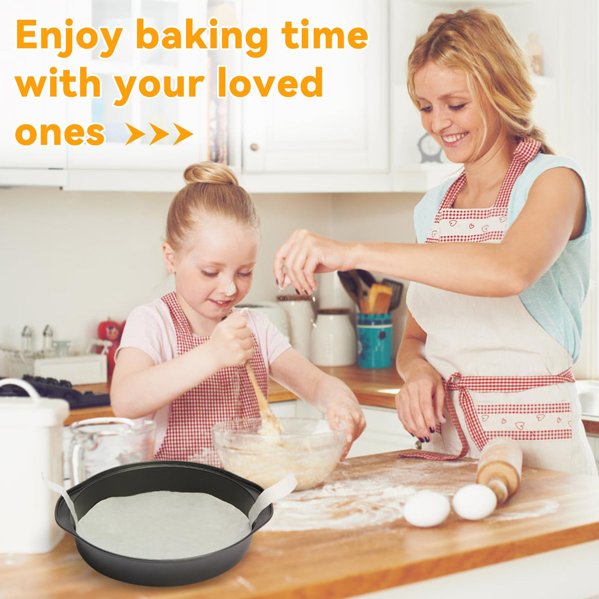 Tutikuki dishwasher-safe cake pans for effortless cleanup.