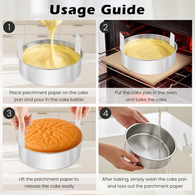 Tutikuki dishwasher-safe cake pans simplify post-bake cleanup.