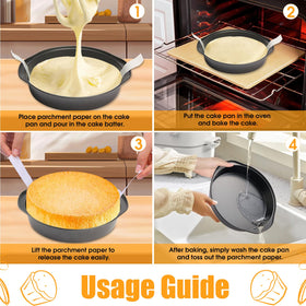 Tutikuki cake pans are dishwasher safe for simple cleanup.