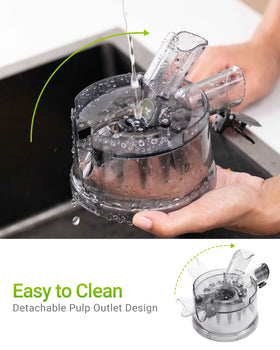 TUUMIIST juicer with 5.3-inch feed chute handles whole fruits easily.