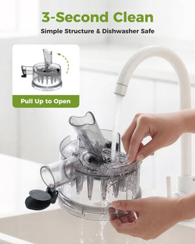 TUUMIIST 3-in-1 juicer smart touch control panel for easy juice, milk, or sorbet selection.
