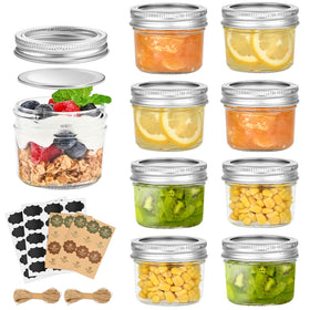TUZAZO 4 oz mini mason jar with lids showing compact storage for jams and gifts.