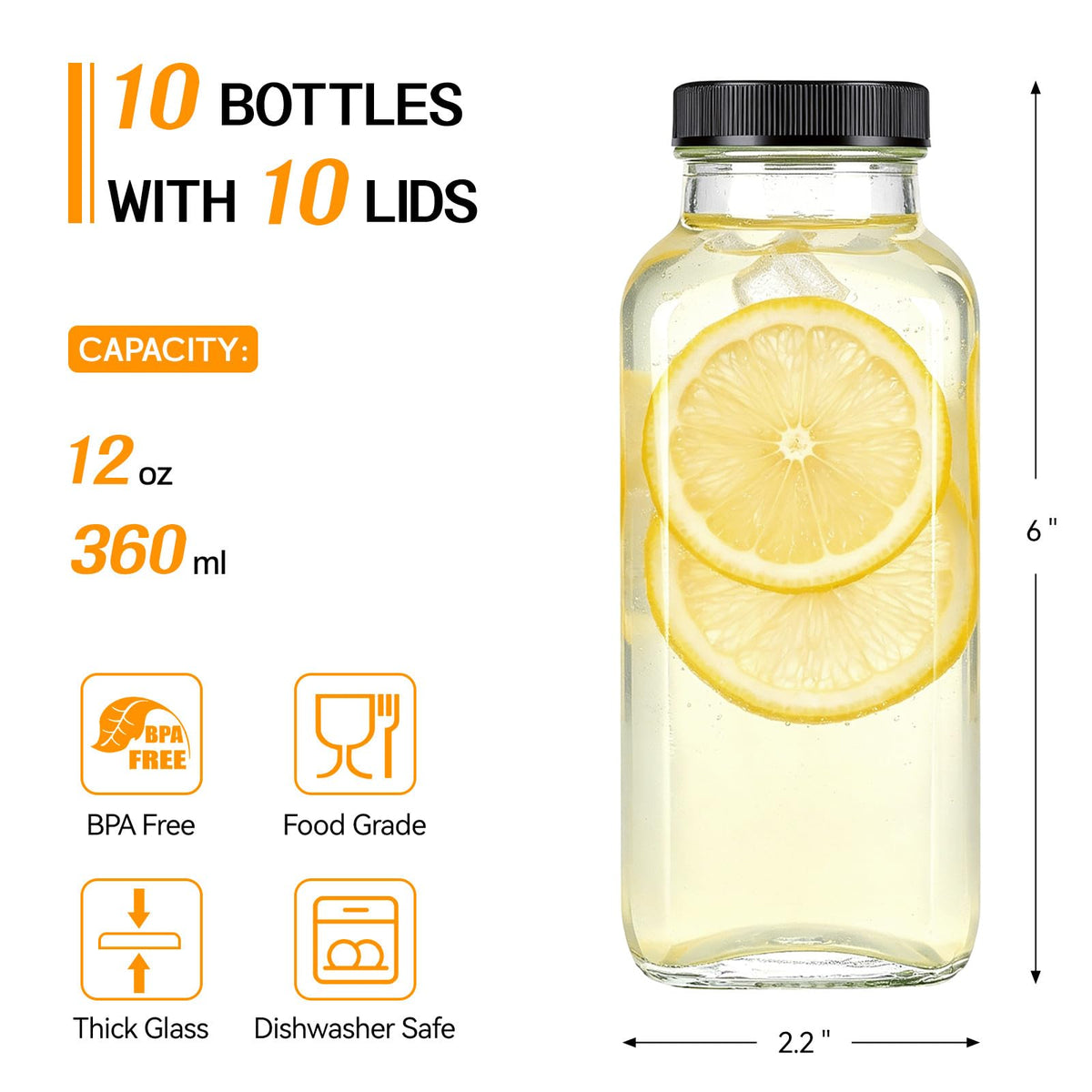 TUZAZO airtight lids secure the bottle and prevent leaks
