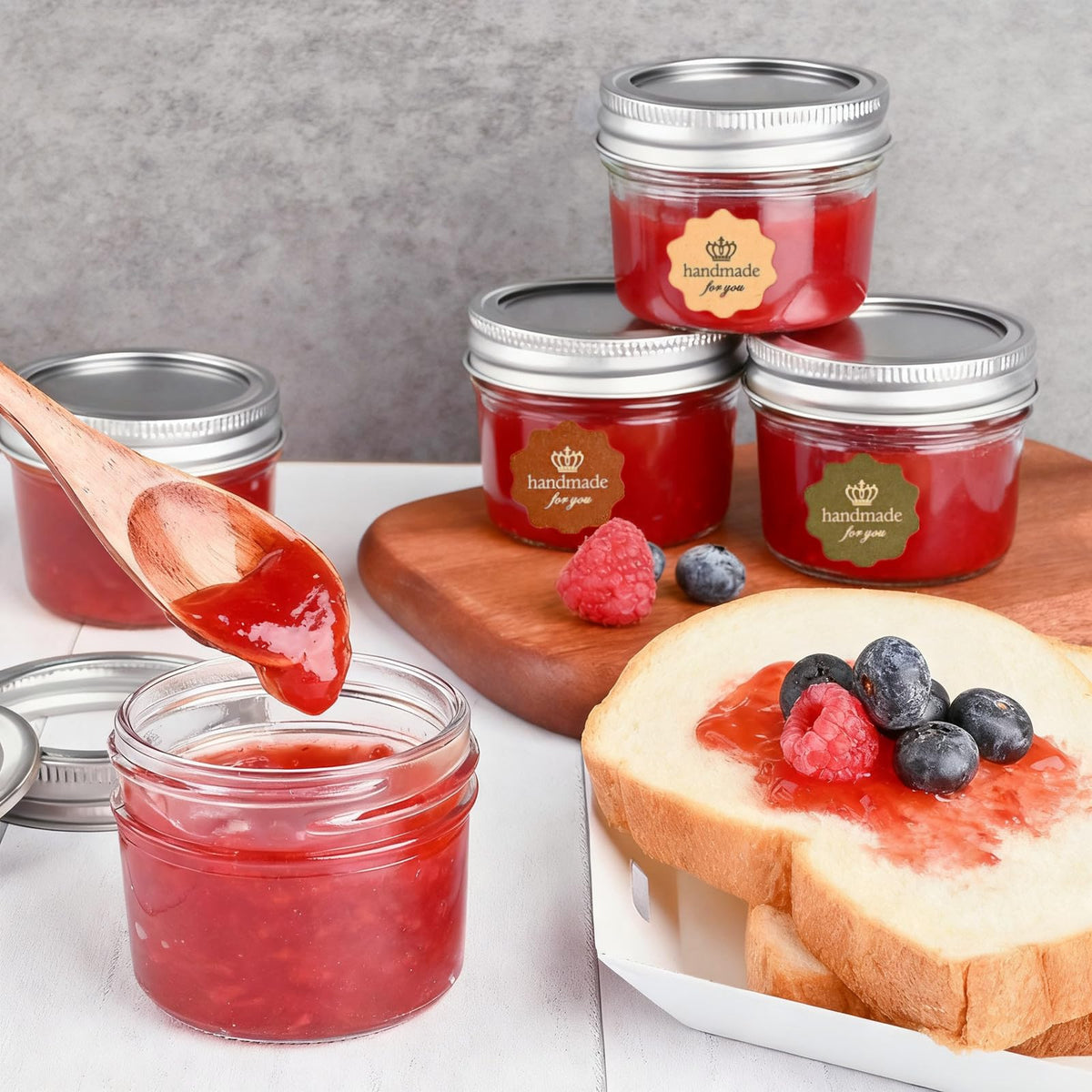 TUZAZO food-grade glass jar emphasizes clean display of contents.