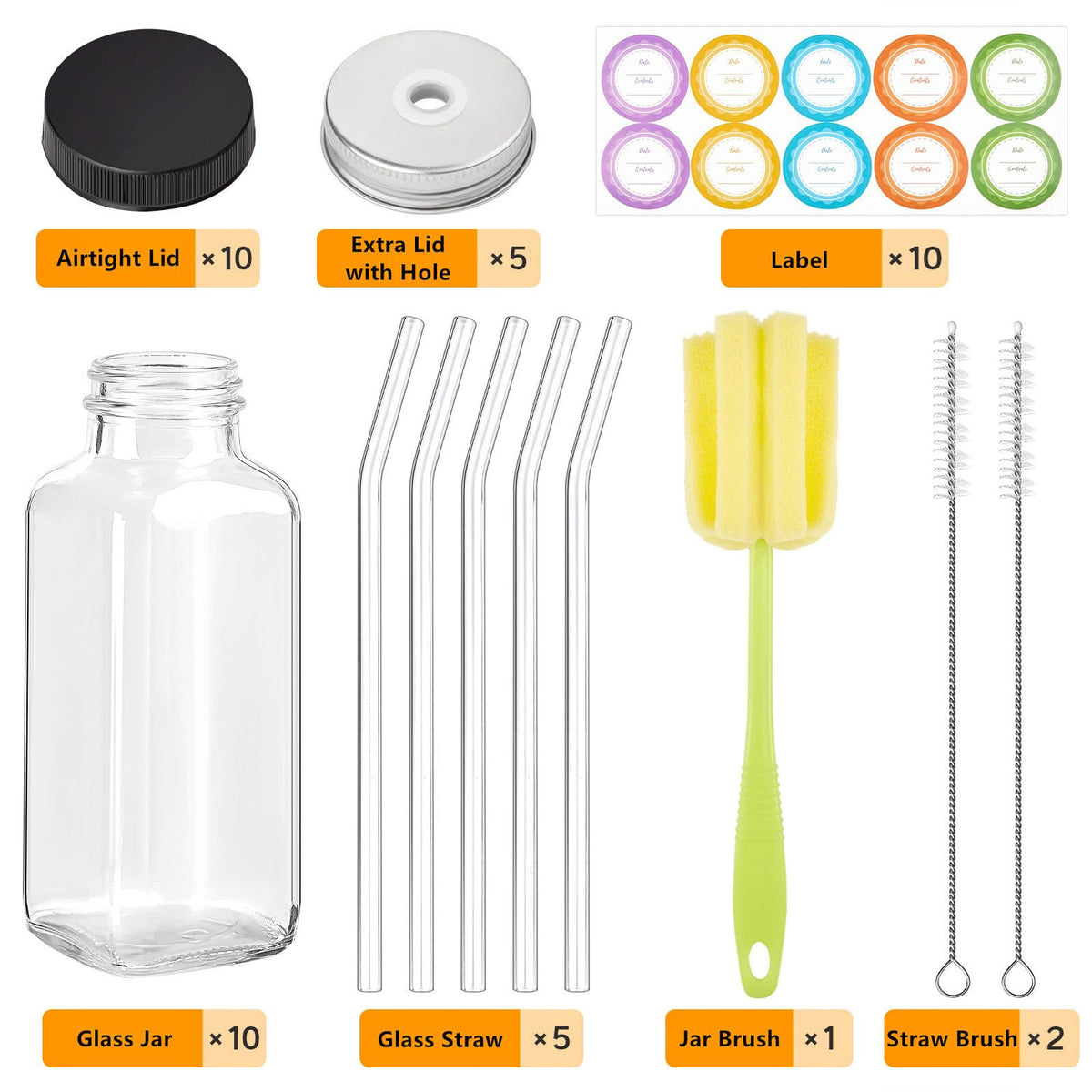 TUZAZO glass straw set improves sipping with durable, easy-to-clean reusable components.