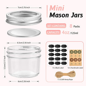 TUZAZO regular-mouth 4oz jar highlights easy filling and thorough cleaning after use.