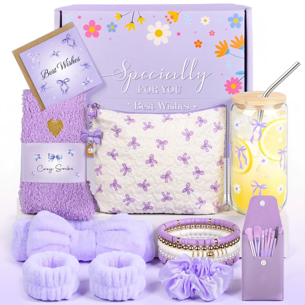 TUZELIYA purple birthday gift box with elegant presentation for special occasions
