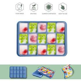 Tvmania 15-cubes-per-tray enables bulk freezing for drinks and snacks.