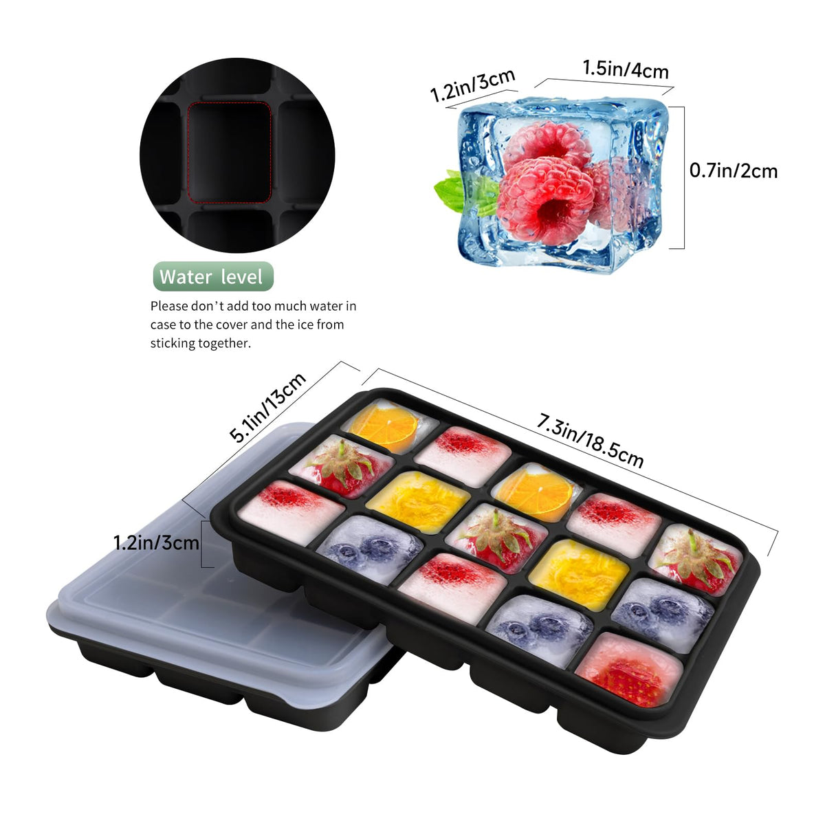 Tvmania flexible silicone trays release cubes easily.