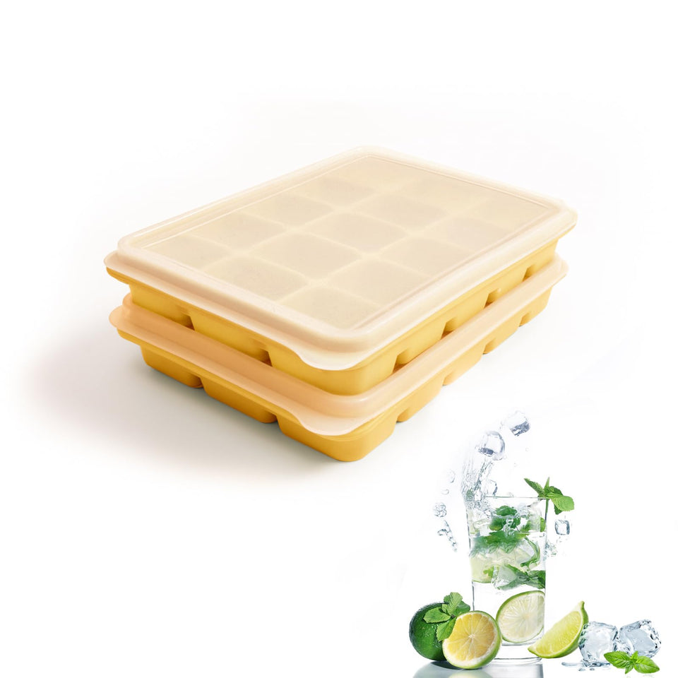 Tvmania Ice Cube Trays 2-Pack with lids keep beverages fresh and ready