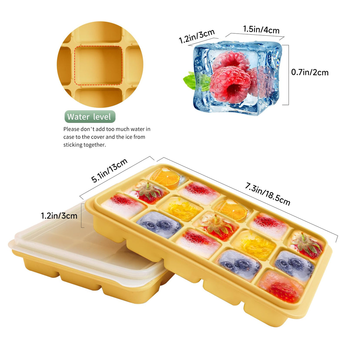 Tvmania Silicone Molds 15-Cubes offer precise portions for cocktails