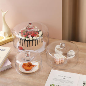 Twakutwaku 9.6-inch dome fits standard cake plates and stands for versatile use