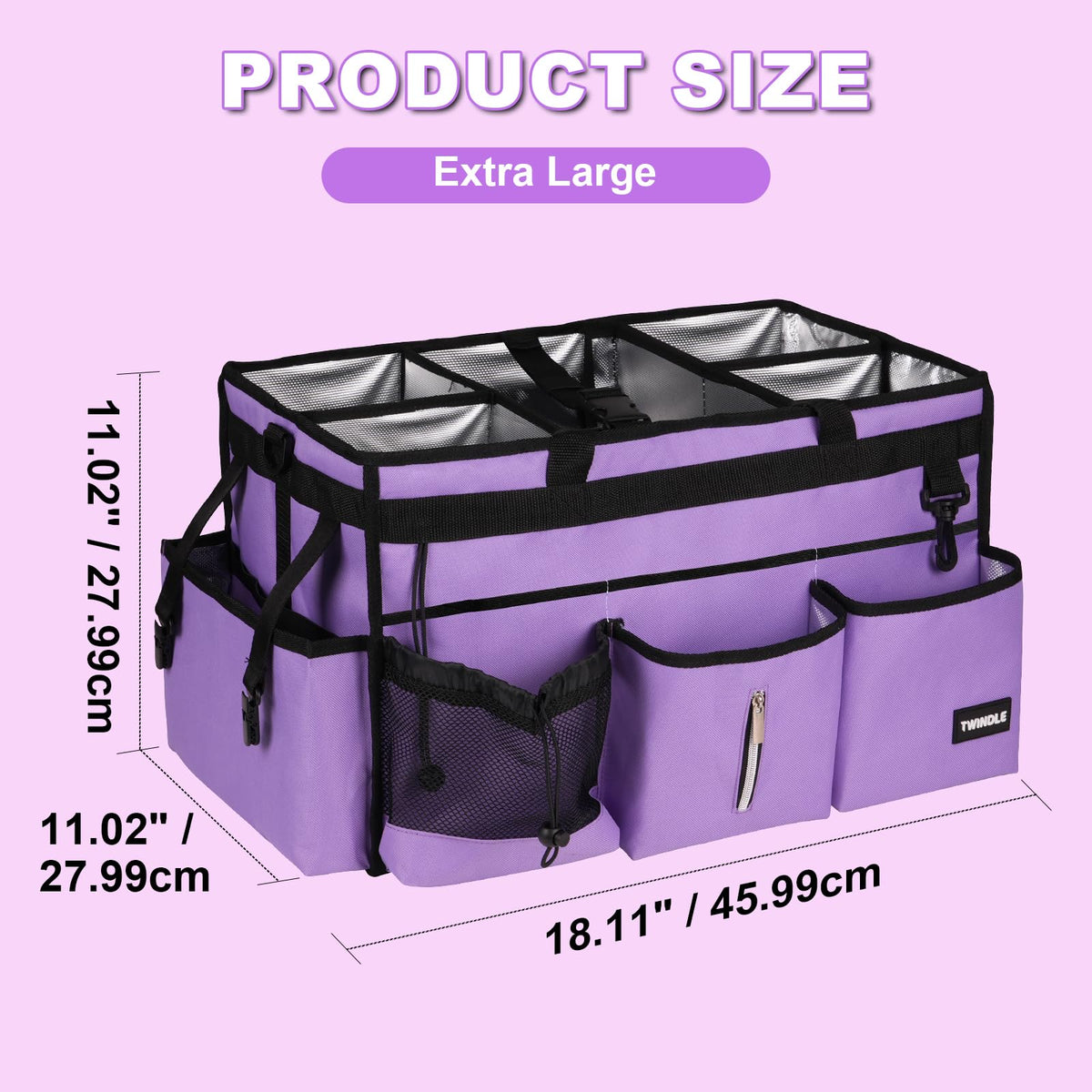 Twindle cleaning caddy durable water-resistant Oxford fabric for daily use.