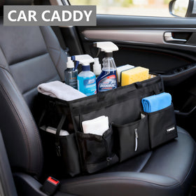 TWINDLE caddy interior with center buckle reduces tipping during transport.