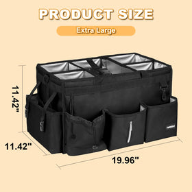 TWINDLE outer pockets and trash bag slot for quick reach during cleaning.