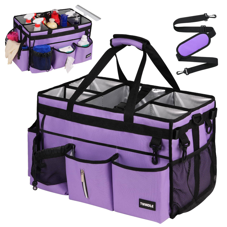 Twindle extralarge cleaning caddy exterior view shows ample space for organized supplies.