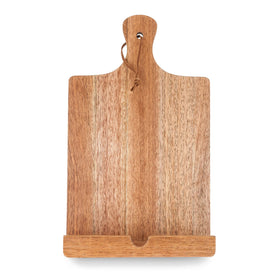 Twine acacia wood with warm grain enhances kitchen aesthetics.