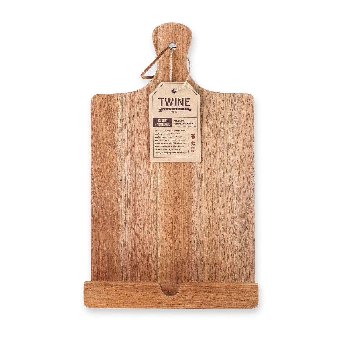 Twine acacia wood cookbook stand makes a thoughtful gift for home cooks.