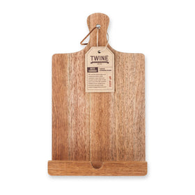Twine acacia wood cookbook stand makes a thoughtful gift for home cooks.