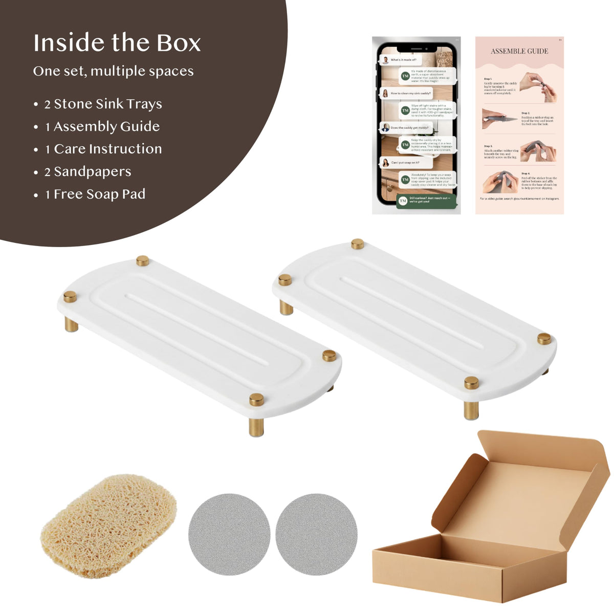 TWINKLE MOMENT easy-care diatomaceous-earth tray cleans easily and resists staining.