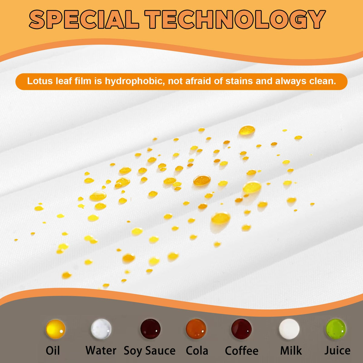 TWINRPET TWINPRET stain resistant fabric keeps white clean at events