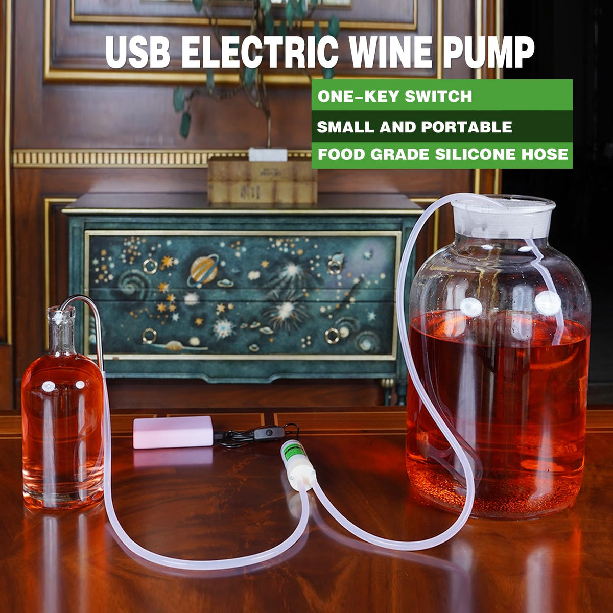 TWOHORSER USB powered water transfer for beverages.