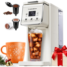 TWOMEOW coffee maker with bold setting for hot and iced coffee enhances flavor options.