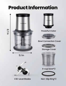 TWOMEOW easy cleaning parts with dishwasher safe blade assembly