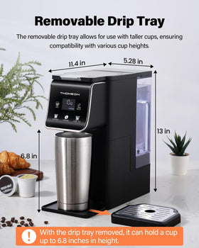TWOMEOW auto-off mode saves energy after the last brew.