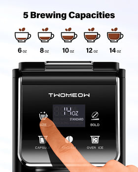 TWOMEOW offers customizable brew sizes from 6 to 14 oz.