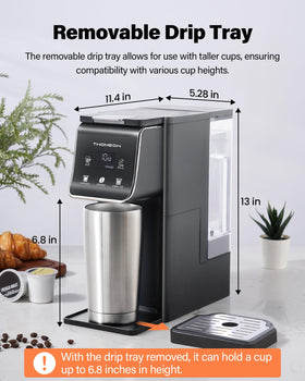 TWOMEOW reusable filter enables cost-free grounds brewing option.