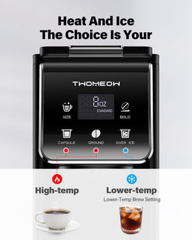 TWOMEOW coffee maker with strong brew option for bolder flavor.