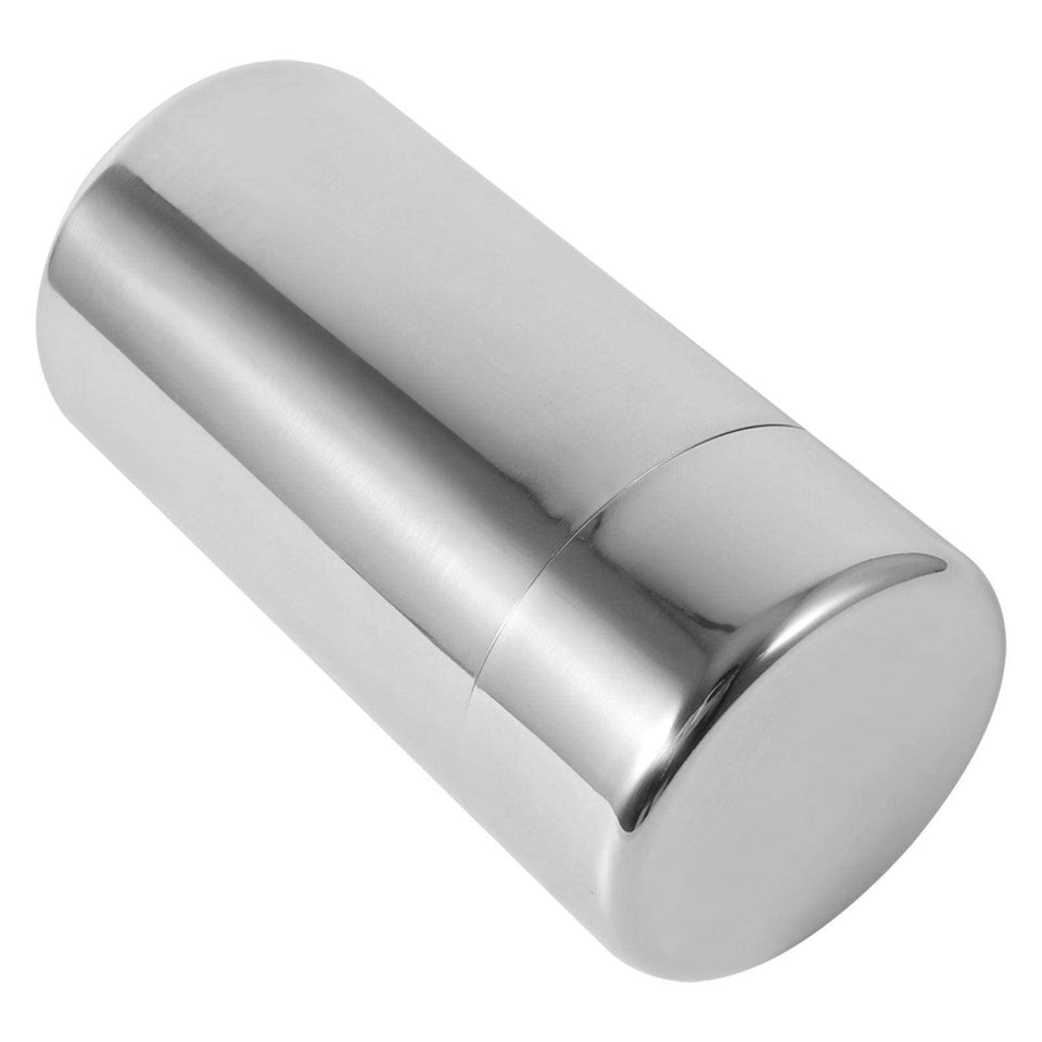 Tyenaza tea canister with stainless steel body and airtight closure preserves freshness.
