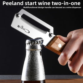 Tyheuca peeler with built-in bottle opener for added versatility