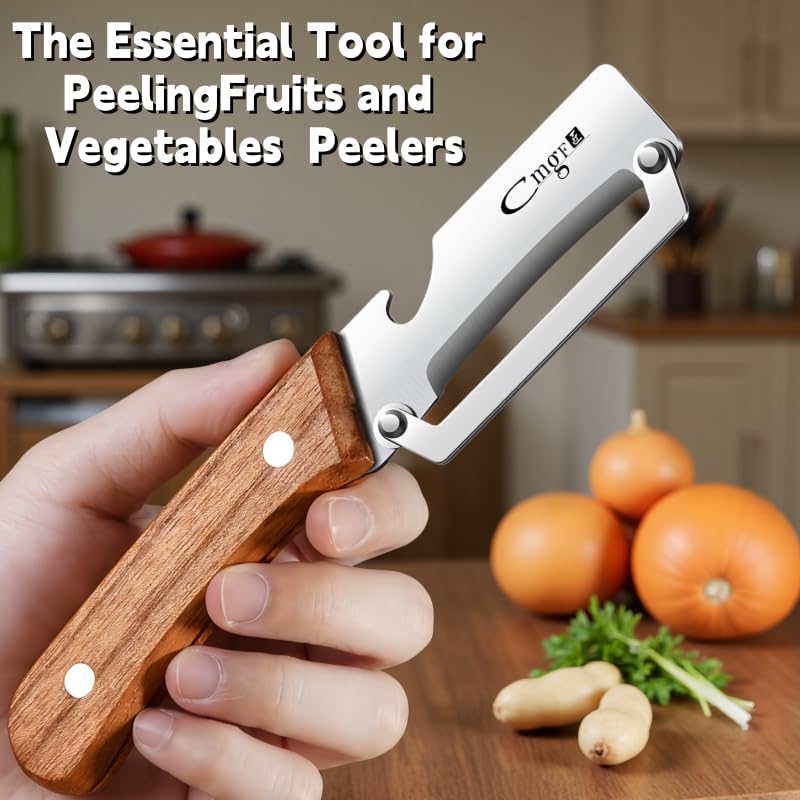Tyheuca peeler after use, easy cleaning with a quick rinse