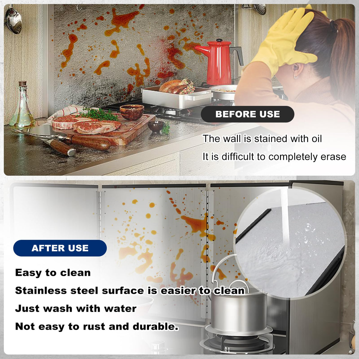 Tylulikaty edge-protected splatter guard with silicone corners.