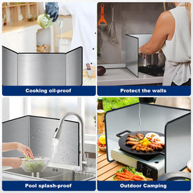Tylulikaty foldable splatter guard ready for versatile frying setups.