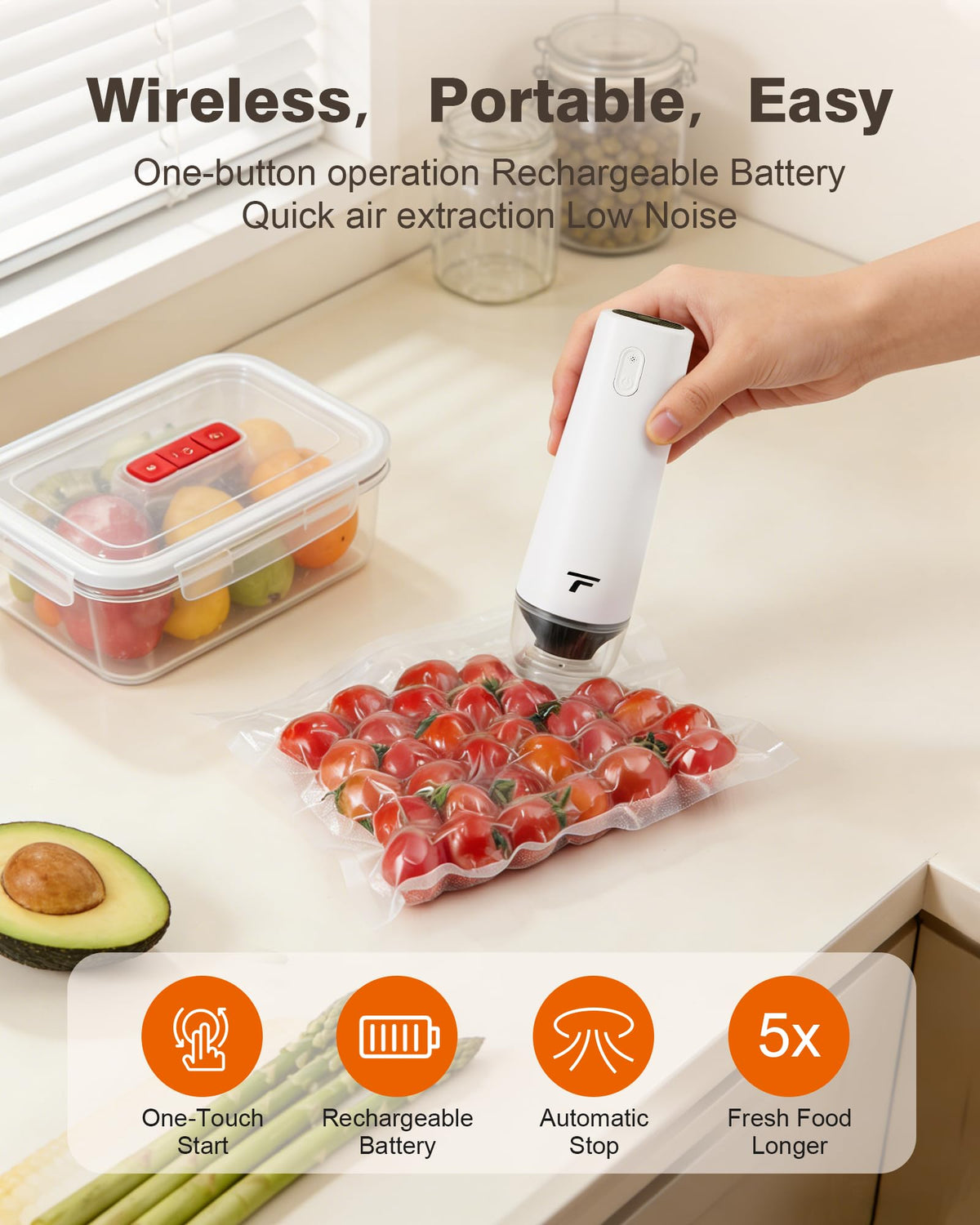 Reusable BPA-free bags protect flavors and reduce waste