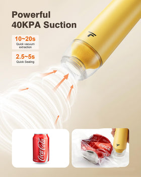 Tynjuov mustard vacuum sealer with reusable bags supports budget-friendly food storage